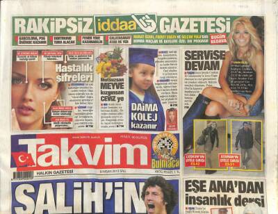 Takvim Gazetesi 9 Nisan 2013 - Salihin Golü, Barzani Devrede GZ107738 - 1