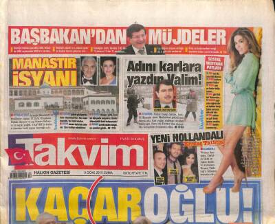 Takvim Gazetesi 9 Ocak 2015 - Hollandalı Imca Marina , Antalyada Kalp Krizi Geçirdi GZ106311 - 1