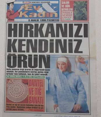 Takvim Gazetesi Ev&Kadın Eki - 9 Aralık 1996 - Hırkanızı Kendiniz Örün GZ112714 - 1