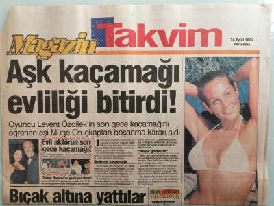 Takvim Gazetesi Magazin Eki 24 Eylül 1998 Aşk Kaçamağı Evliliği Bitirdi - GZ44116 - 1