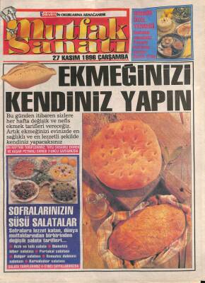 Takvim Gazetesi Mutfak Sanatı Eki 27 Kasım 1996 - Sofra Kuruluşunun İncelikleri GZ106653 - 1