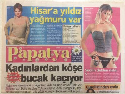Takvim Gazetesi Papatya Eki 1 Temmuz 2001 - Nejat İşler Kadınlardan Köşe Bucak Kaçıyor GZ35370 - 1