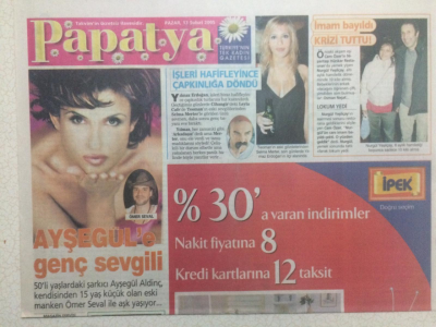 Takvim Gazetesi Papatya Eki 13 Şubat 2005 - Ayşegül Aldinçe Genç Sevgili GZ24270 - 1