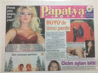 Takvim Gazetesi Papatya Eki 17 Aralık 2004 - Petek Dinçöz Yine Göğüs Şov Yaptı GZ47203 - 1