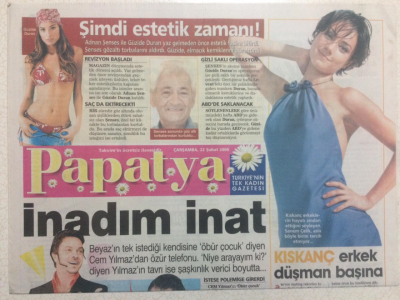 Takvim Gazetesi Papatya Eki 22 Şubat 2006 - Beyaz,İnadım İnat GZ24273 - 1