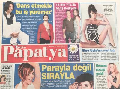 Takvim Gazetesi Papatya Eki 24 Temmuz 2006 Ebru Gündeş Taşkın Sabahın Peşinde -Asena Ezdirmem Ezerim GZ30883 - 1