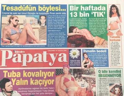 Takvim Gazetesi Papatya Eki 26 Temmuz 2006 - Petekin Burnu Ebrunun Kaşı-Tuba Kovalıyor Yalın Kaçıyor GZ30884 - 1