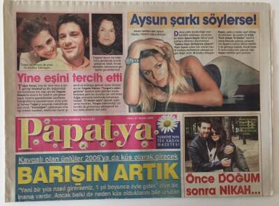 Takvim Gazetesi Papatya Eki 27 Aralık 2005 - Kavgalı Ünlüler 2006ya Da Küs Girecek Mahsun Kırmızıgül- Özcan Deniz , Tatlıses- Sayan Gibi GZ18840 - 1