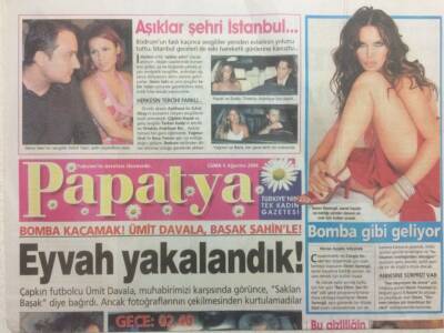 Takvim Gazetesi Papatya Eki 6 Ağustos 2004 - Bomba Kaçamak Ümit Davala Başak Şahinle, Aşıklar Şehri İstanbul GZ35631 - 1