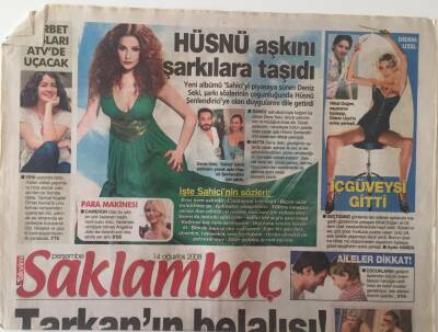 Takvim Gazetesi Saklambaç Eki 14 Ağustos 2008 - Deniz Seki Hüsnü Aşkını Şarkılara Taşıdı GZ28390 - 1