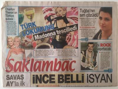 Takvim Gazetesi Saklambaç Eki 16 Ağustos 2008 - Türk Lokumunu Madonna Tescilledi GZ28407 - 1