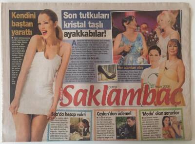 Takvim Gazetesi Saklambaç Eki 25 Nisan 2008 - Miamili Türkler ! Kenan Doğulu , Demet Akalın Sibel Can GZ22684 - 1