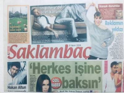 Takvim Gazetesi Saklambaç Eki 8 Nisan 2008 - Tarkana İngilterede Özel Koruma, Hakan Altun Şov Yapacak, Sibelin Sırrı Ananasmış GZ43200 - 2