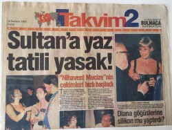 Takvim Gazetesi Takvim 2 Eki - 18 Temmuz 1997 - Türkan Şoraya Yaz Tatili Yasak Nihavent Mucizenin Çekimleri Başladı - GZ43611 - 1