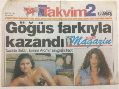 Takvim Gazetesi Takvim 2 Eki 20 Eylül 1997 - Göğüs Farkıyla Kazandı GZ47199 - 1