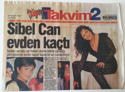 Takvim Gazetesi Takvim 2 Eki - 23 Ağustos 1997 - Sibel Can Yeni Dizisinde Evden Kaçıyor , Aydan Şener Dizi Kraliçesi - GZ43609 - 2