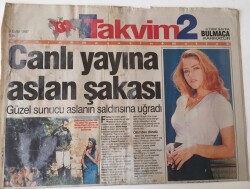 Takvim Gazetesi Takvim 2 Eki - 9 Eylül 1997 - Marie Ange Canlı Yayında Aslan Şakası .- GZ43619 - 2