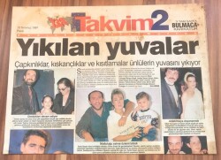 Takvim2 Gazetesi 13 Temmuz 1997 - Yıkılan Yuvalar GZ1709 - 1