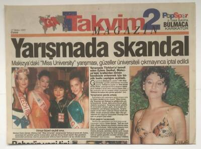 Takvim2 Gazetesi 17 Ekim 1997 - Yarışmada Skandal GZ3562 - 1