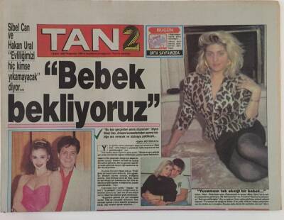 Tan 2 Gazetesi 1 Şubat 1990 - Sibel Can Ve Hakan Ural Evliliğimizi Hiç Kimse Yıkamaz ,Derya Tuna, İboyu Kimseye Yedirmem GZ18438 - 1