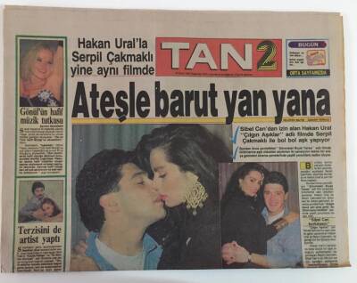 Tan 2 Gazetesi 18 Ocak 1990 - Hakan Uralla Serpil Çakmaklı Yine Aynı Filmde GZ18432 - 1