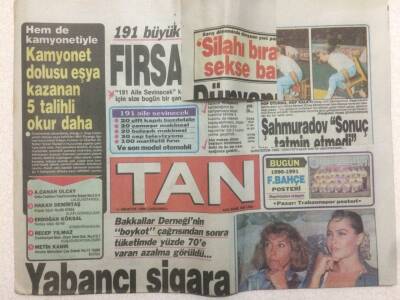 Tan Gazetesi - 1 Ağustos 1990 - Hülya Avşar Yengeye Yakın Koruma GZ51408 - 1