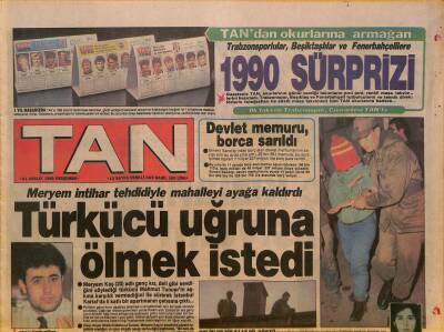 Tan Gazetesi 1 Aralık 1989 - Harika Avcı Londra Yolcusu - Özaldan İlk Af GZ127489 - 1