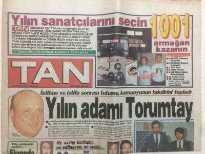 Tan Gazetesi 10 Aralık 1990 - Yılın Adamı Necip Torumtay GZ51820 - 1