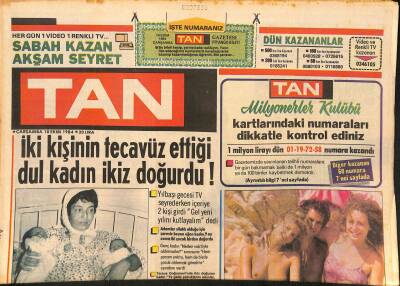 Tan Gazetesi 10 Ekim 1984 - Kadir İnanır Sustu Sustu Sonunda Konuştu - Hülya Avşar , Sabah-Akşam Neden Hep Mısır Yiyor ? GZ127765 - 1