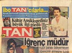 Tan Gazetesi 10 Ekim 1988 - İbo Tan'cılarla - Sibel Can'a Nazar Boncuğu Semra Özal'dan GZ151237 - 1
