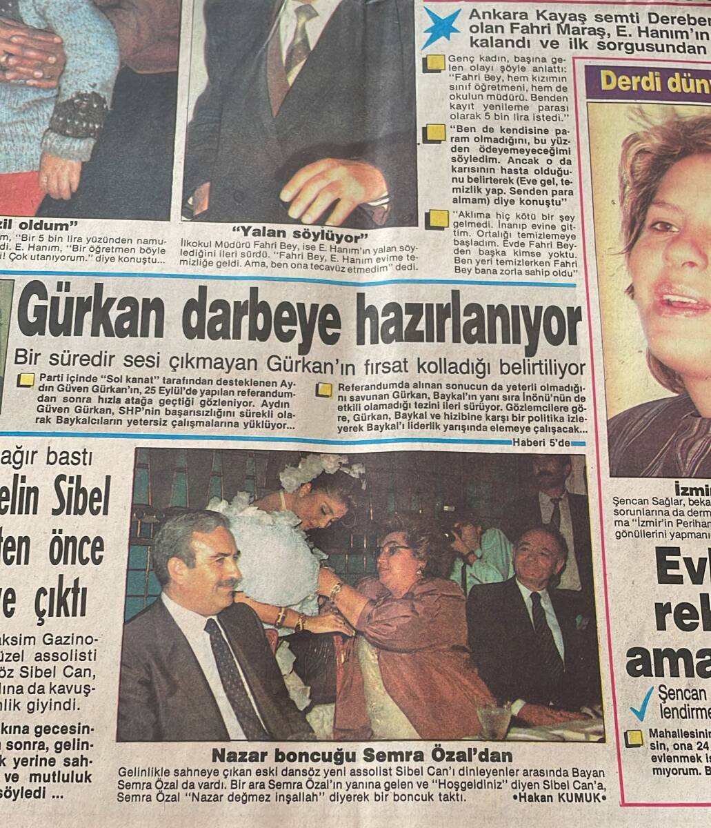Tan Gazetesi 10 Ekim 1988 - İbo Tan'cılarla - Sibel Can'a Nazar Boncuğu Semra Özal'dan GZ151237 - 2