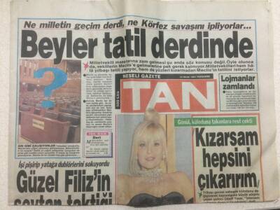 Tan Gazetesi 10 Ocak 1991 - Semra Özal 57 Yaşında GZ51445 - 1