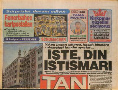 Tan Gazetesi 11 Haziran 1989 - Emel Sayından Ekranda Sahne Provası GZ128020 - 1