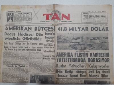 Tan Gazetesi 11 Ocak 1949 - Amerika Filistin Hadisesini Yatıştırmaya Çalışıyor GZ71511 - 2