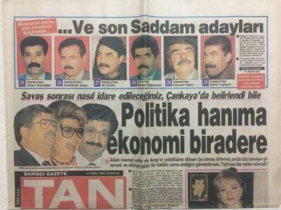 Tan Gazetesi 11 Şubat 1991 - Turgut Özal,Politika Hanıma,Ekonomi Biradere GZ51880 - 1
