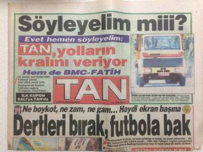 Tan Gazetesi 12 Mayıs 1990 - LondraTürkler Uyanıyor GZ51807 - 1