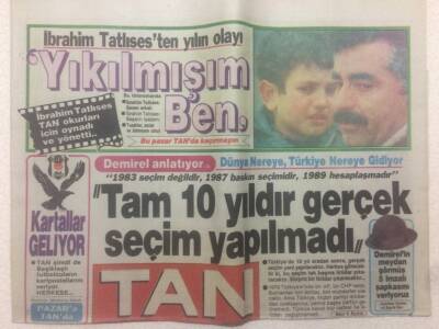 Tan Gazetesi 12 Nisan 1990 - Hasan Celal Güzel,Hesap Soracağım GZ51604 - 1