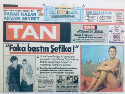 Tan Gazetesi 12 Temmuz 1984 - Türkan Şorayın Hamileliği 5 Ayını Buldu GZ42092 - 1