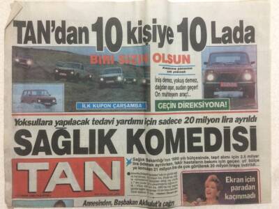 Tan Gazetesi 13 Kasım 1989 - Emelin 10 Milyonluk Tuvaleti GZ51790 - 1