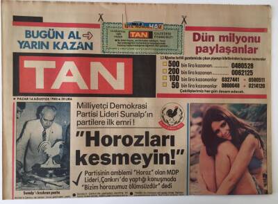 Tan Gazetesi 14 Ağustos 1983 - Özalın Partisine Giren Kadın Politikacılar Harıl Harıl Seçime Hazırlanıyor GZ16563 - 2