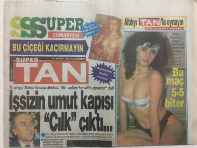 Tan Gazetesi 14 Aralık 1991 - Hülya Avşarınki Tüymek Üzere GZ51851 - 1