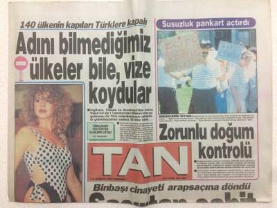 Tan Gazetesi - 14 Haziran 1990 - Nilüfer 5 Yıllık Nişanı Bozdu GZ51402 - 1