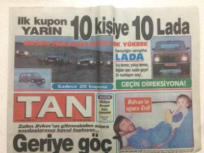 Tan Gazetesi 14 Kasım 1989 - Rıdvan Dilmen Oğlum İçin Oynayacağım GZ51791 - 1