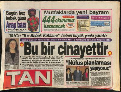Tan Gazetesi 14 Mayıs 1989 - Bilimsel Çalışmalar Tehlikeye Girdi , 500 Bin Laboratuvar Faresi Yandı GZ116271 - 1