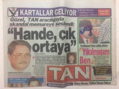 Tan Gazetesi 14 Nisan 1990 - Kadir İnanır İlk Kez İhanet Etti GZ51605 - 1