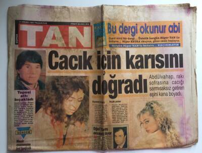 Tan Gazetesi 14 Nisan 1997 - İbrahim Tatlıses Bir Oturuşta 20 Lahmacun Yiyor GZ39007 - 1