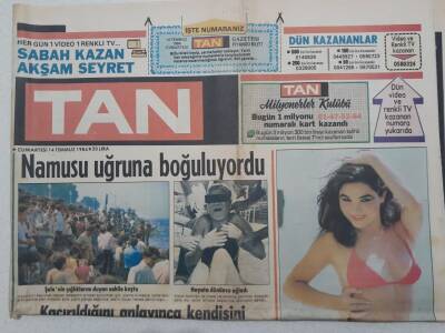 Tan Gazetesi - 14 Temmuz 1984 - Marmaristen Esen Emel Sayın Rüzgarı, Sahte Zeki Müren Hakikisini Geçti GZ112686 - 1
