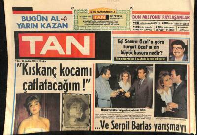 Tan Gazetesi 15 Kasım 1983 - ...Ve Serpil Barlas Yarışmayı Kazanan Gençle Nişanlandı GZ116268 - 1