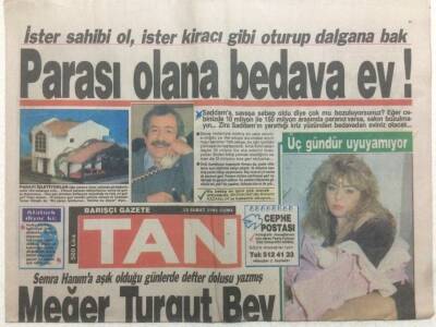 Tan Gazetesi 15 Şubat 1991 - Turgut Özal Şairmiş GZ51865 - 1