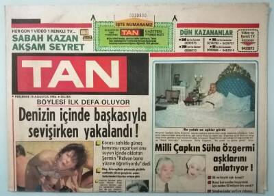 Tan Gazetesi 16 Ağustos 1984 Kadir İnanır Da İbrahimden Yana Gerekirse Kadını Ben De Döverim -GZ14903 - 1